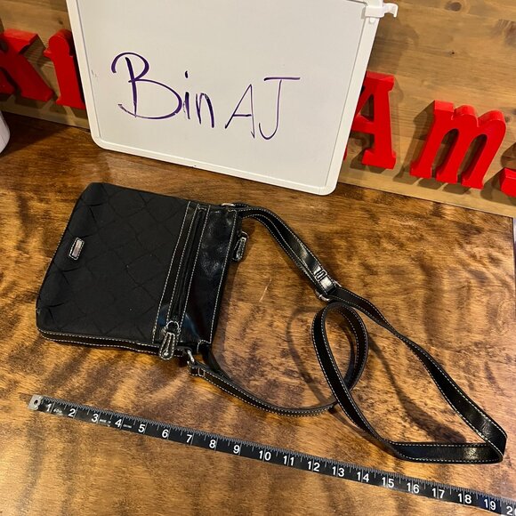 NINE WEST black Fabric Crossbody Purse - Picture 1 of 9